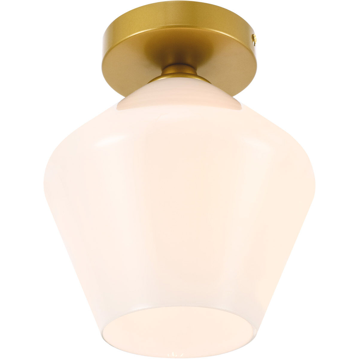 Rochester 1 Light 8 inch Brass Flush Mount Ceiling Light