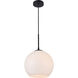 Huntington 1 Light 10 inch Black Pendant Ceiling Light