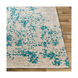 Kensington 72 X 48 inch Khaki/Bright Blue/Medium Gray Rugs, Rectangle