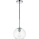 Huntington 1 Light 7.9 inch Chrome Pendant Ceiling Light