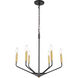 Geneseo 6 Light 22 inch Black and Brass Pendant Ceiling Light