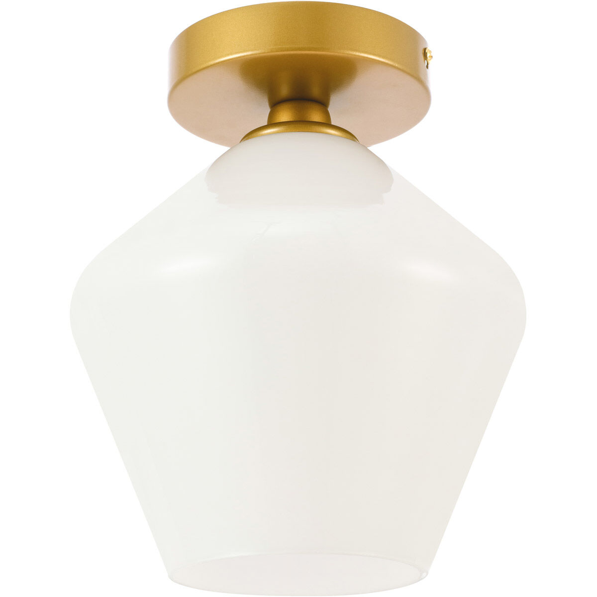 Rochester 1 Light 8 inch Brass Flush Mount Ceiling Light