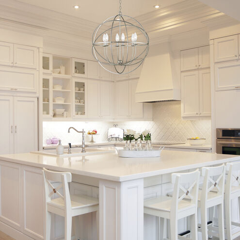 Addison 6 Light 22.5 inch Silver Chandelier Ceiling Light