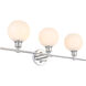 Syracuse 3 Light 28 inch Chrome Wall sconce Wall Light