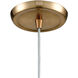 Arcadia 1 Light 6 inch Satin Brass Mini Pendant Ceiling Light