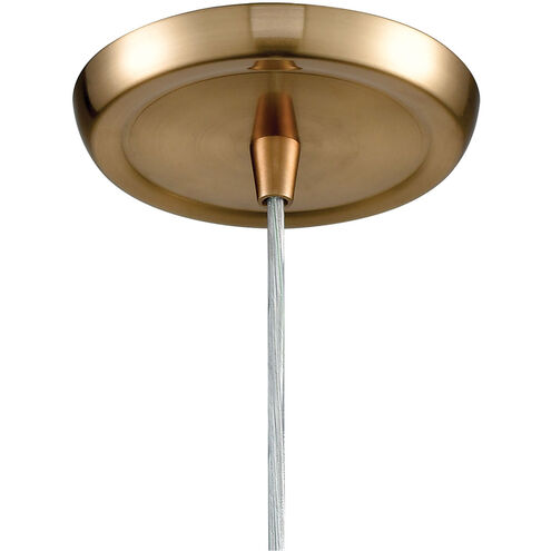 Arcadia 1 Light 6 inch Satin Brass Mini Pendant Ceiling Light