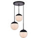 Oyster Bay 3 Light 18 inch Black Pendant Ceiling Light