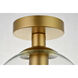 Huntington 1 Light 8 inch Brass Flush Mount Ceiling Light