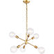 Charleston 6 Light 16 inch Brass Pendant Ceiling Light