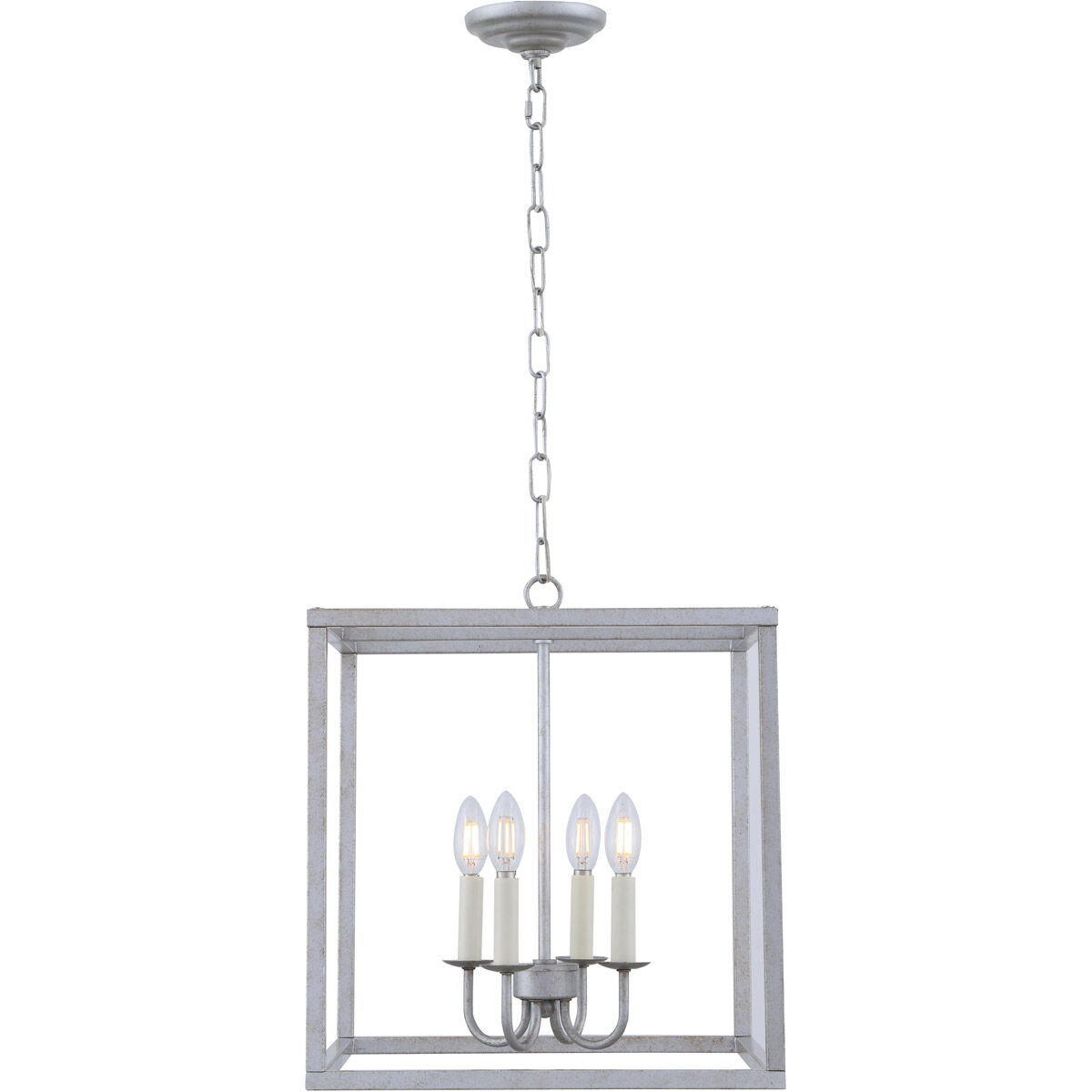 Oyster Bay 4 Light 16 inch Vintage Silver Pendant Ceiling Light
