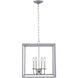 Oyster Bay 4 Light 16 inch Vintage Silver Pendant Ceiling Light