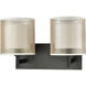 Hopewell 2 Light 16 inch Matte Black Vanity Light Wall Light