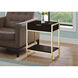 Seneca 24 X 20 inch Cappuccino and Gold Accent End Table or Night Stand