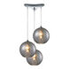 Poughkeepsie 3 Light 12 inch Polished Chrome Multi Pendant Ceiling Light, Configurable