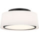 Stevens 3 Light 18 inch Black Semi Flush Ceiling Light