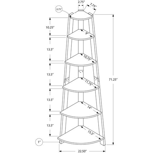 Plains Grey and White Bookcase