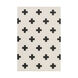 Susquehanna 60 X 36 inch Cream/Black Rugs, Rectangle