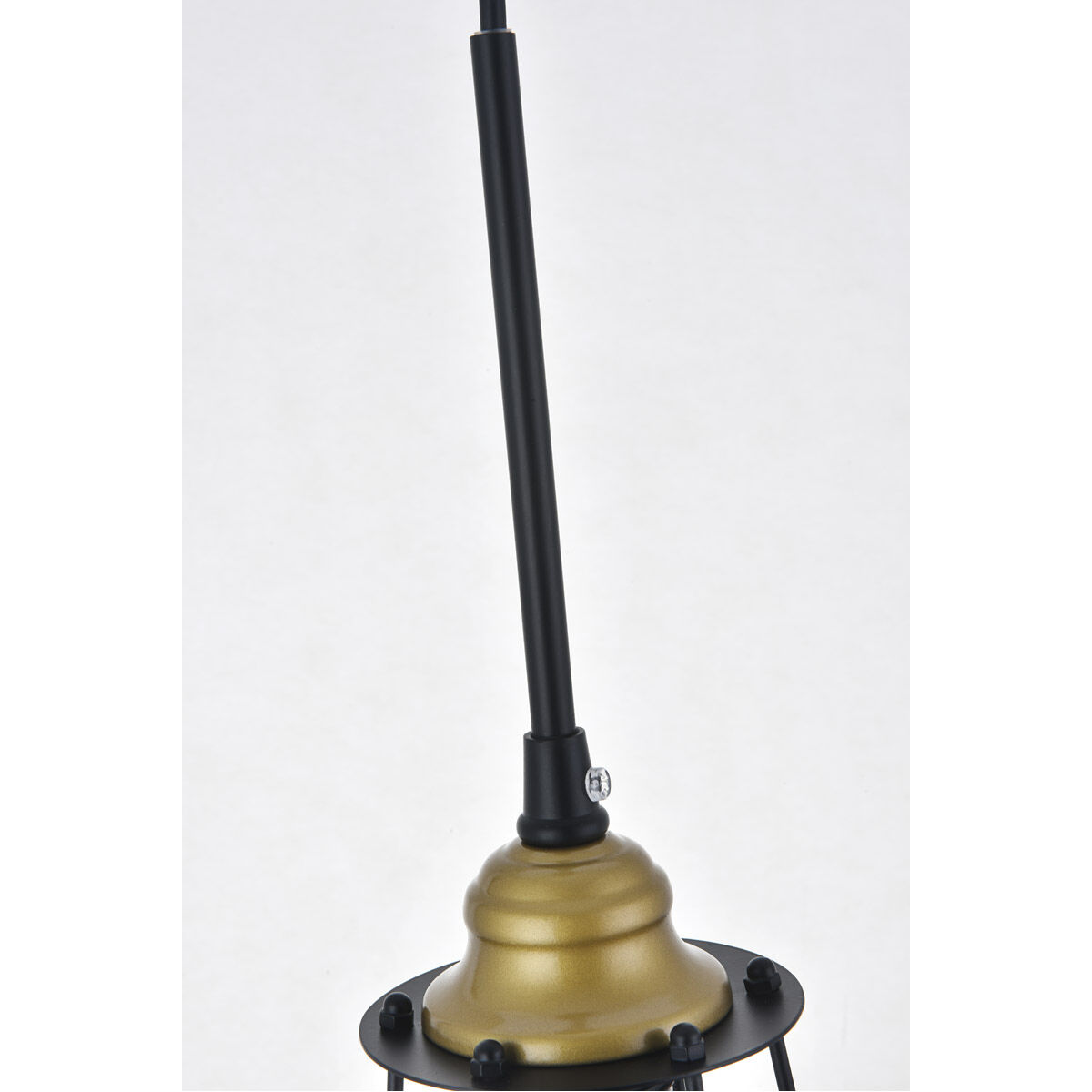 Phoenixville 1 Light 5.3 inch Brass and Black Pendant Ceiling Light