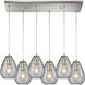 Murrysville 6 Light 30 inch Satin Nickel Mini Pendant Ceiling Light, Rectangular