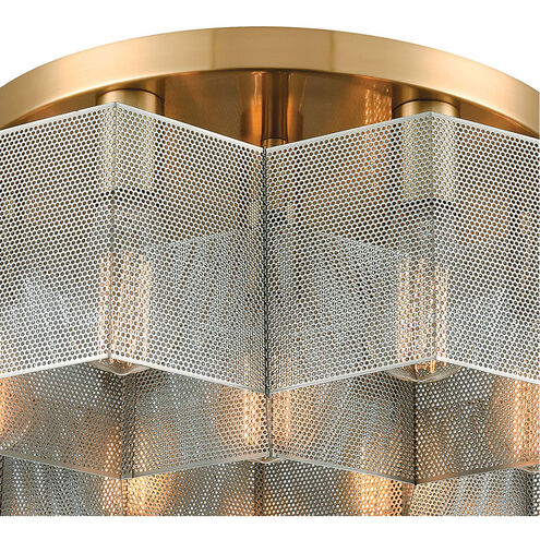 Arcadia 7 Light 19 inch Satin Brass Semi Flush Mount Ceiling Light