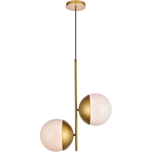Oyster Bay 2 Light 8 inch Brass Pendant Ceiling Light