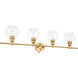 Syracuse 4 Light 38 inch Brass Wall sconce Wall Light