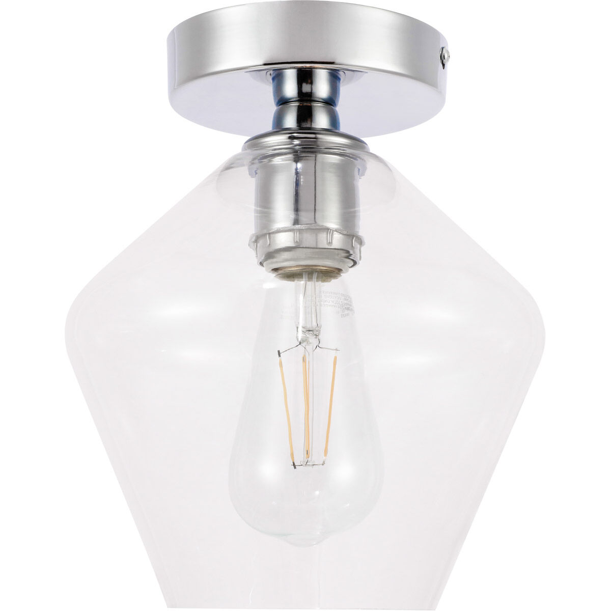 Rochester 1 Light 8 inch Chrome Flush Mount Ceiling Light