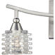 Pocopson 3 Light 15 inch Satin Nickel with Clear Vanity Light Wall Light