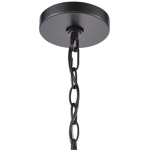 Gettysburg 1 Light 8 inch Matte Black with Brushed Brass Outdoor Pendant