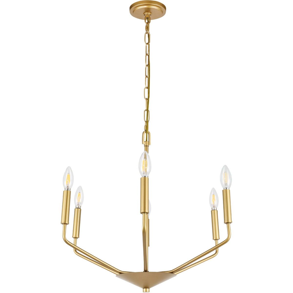 Geneseo 6 Light 22 inch Brass Pendant Ceiling Light