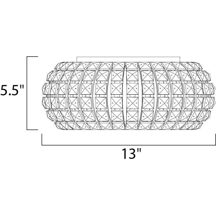 Ruscomb 4 Light 13 inch Polished Chrome Flush Mount Ceiling Light