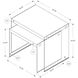 Cortland 20 X 20 inch White and Clear Nesting Table, 2-Piece Set