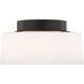 Stevens 2 Light 12 inch Black Semi Flush Ceiling Light