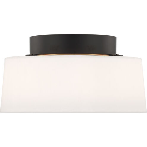 Stevens 2 Light 12 inch Black Semi Flush Ceiling Light
