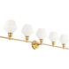 Rochester 5 Light 47 inch Brass Wall sconce Wall Light