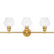 Rochester 3 Light 28 inch Brass Wall sconce Wall Light