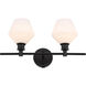 Rochester 2 Light 19 inch Black Wall sconce Wall Light
