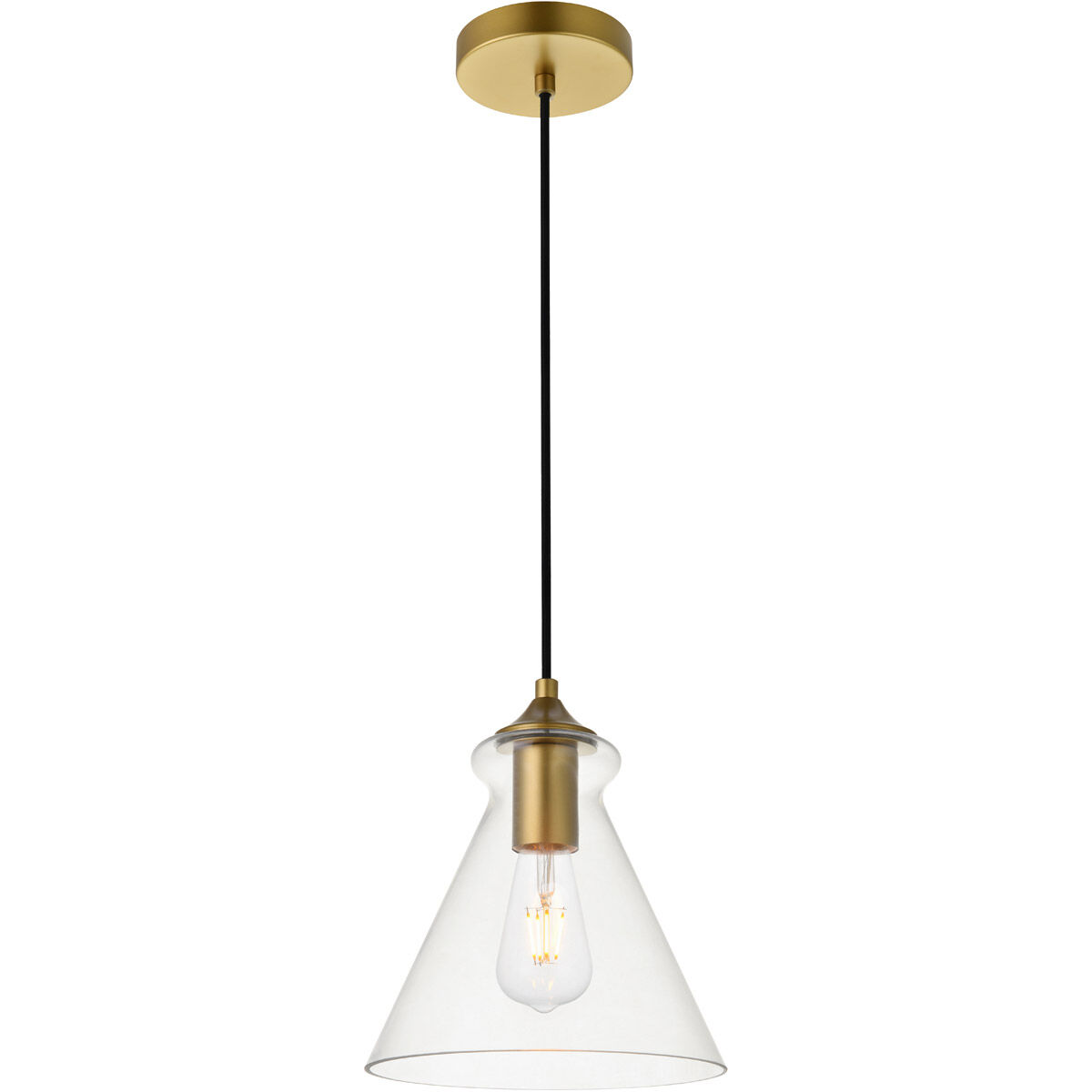 Gwynedd 1 Light 8 inch Brass Pendant Ceiling Light
