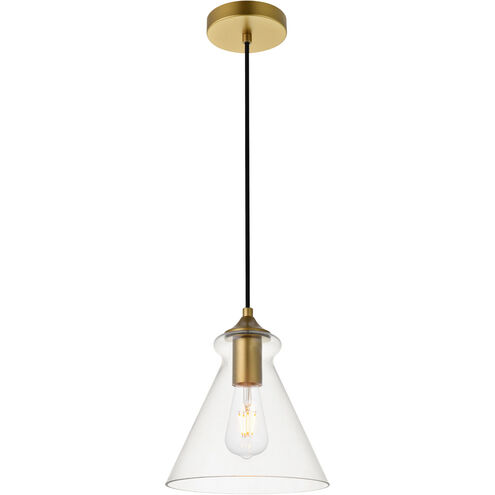 Gwynedd 1 Light 8 inch Brass Pendant Ceiling Light