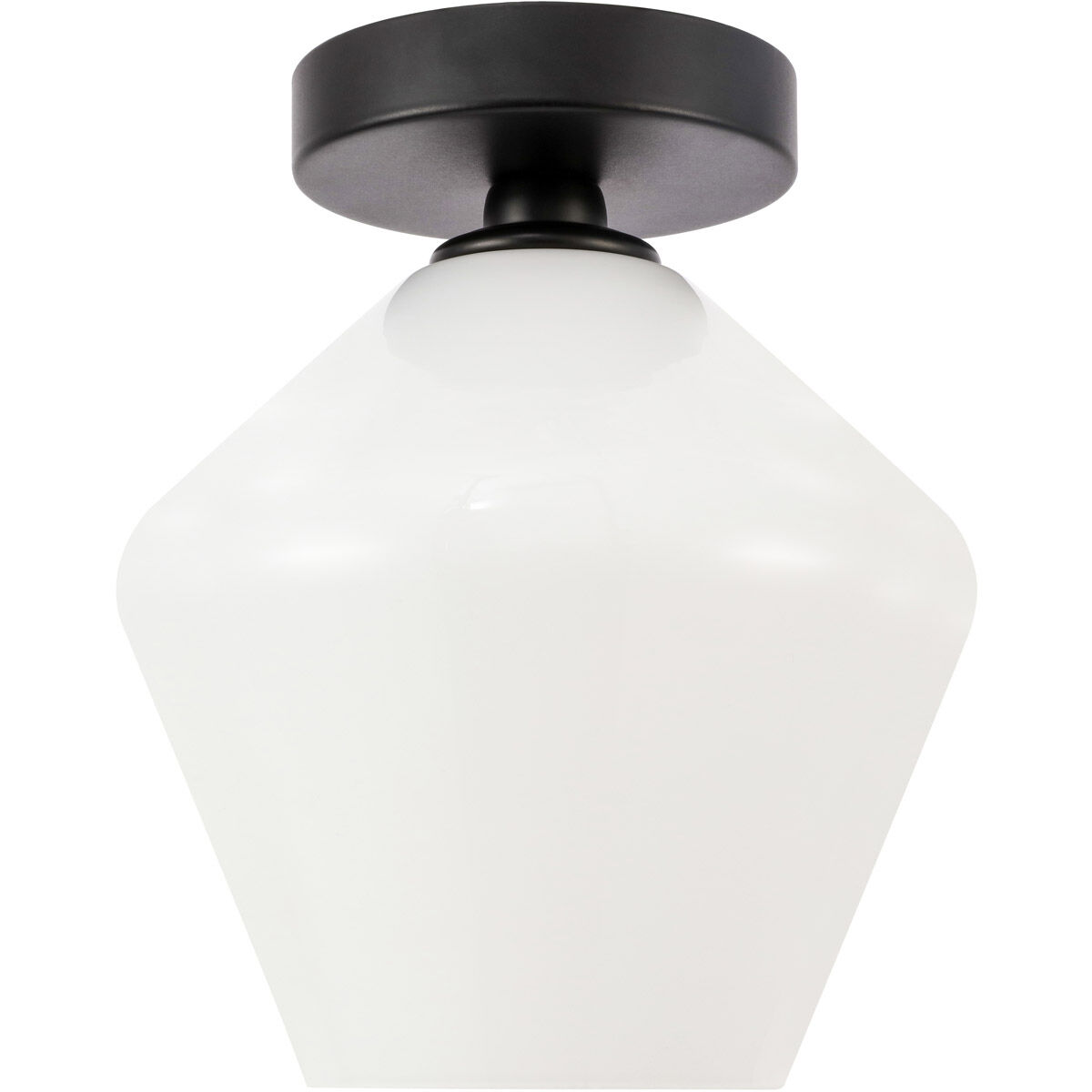 Rochester 1 Light 8 inch Black Flush Mount Ceiling Light