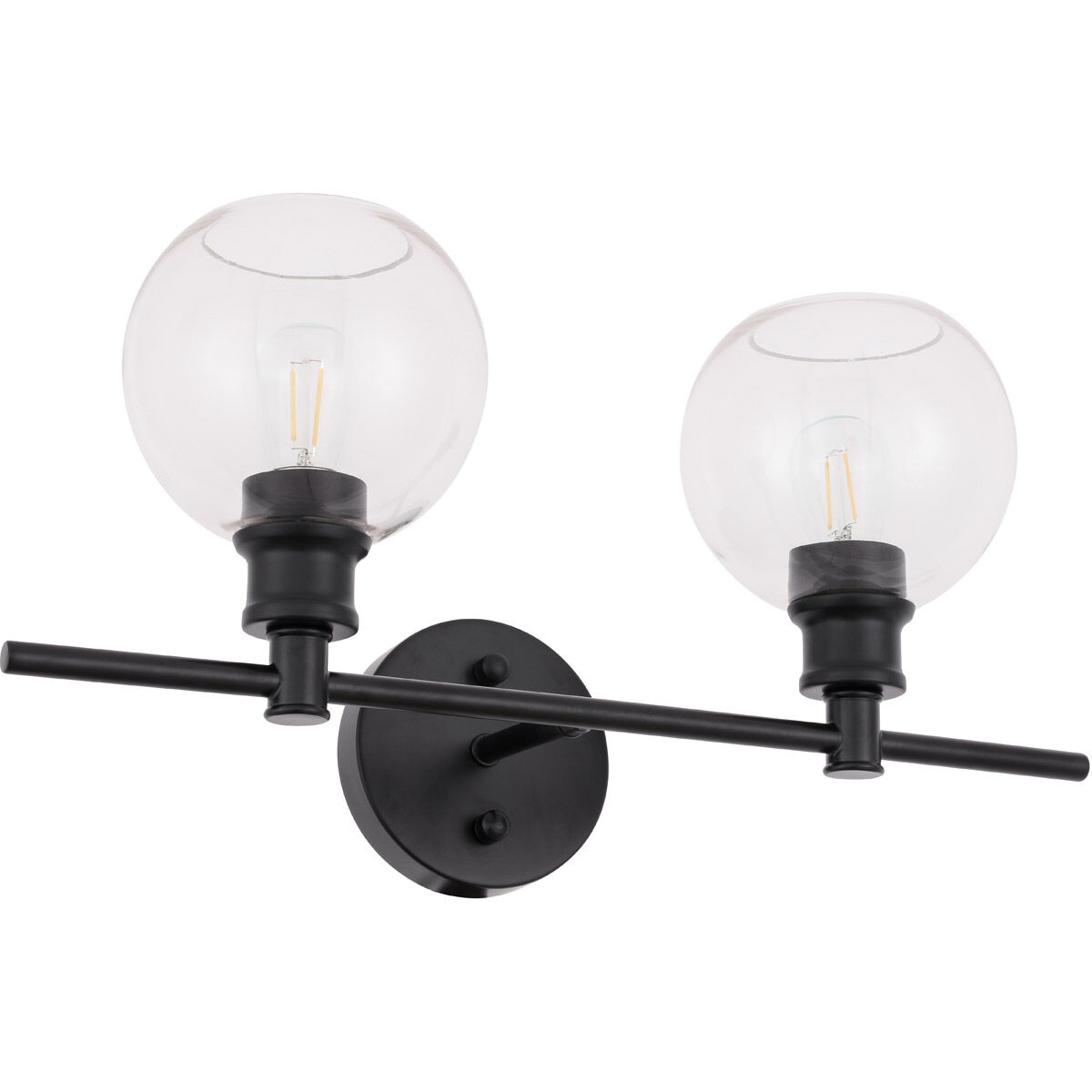 Syracuse 2 Light 19 inch Black Wall sconce Wall Light
