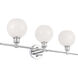 Syracuse 3 Light 28 inch Chrome Wall sconce Wall Light
