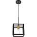 Coatesville 1 Light 8 inch Brass and Black Pendant Ceiling Light