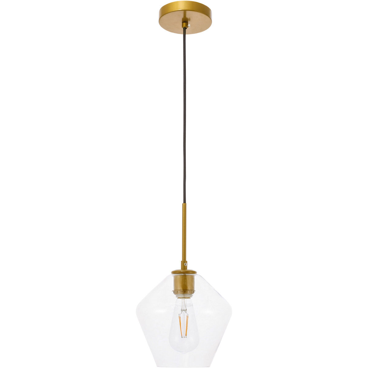 Rochester 1 Light 8 inch Brass Pendant Ceiling Light
