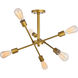 Newtown 6 Light 17 inch Brass Flush Mount Ceiling Light