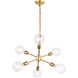 Charleston 6 Light 16 inch Brass Pendant Ceiling Light