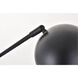 Sayre 20 inch 40 watt Black with White Marble Table lamp Portable Light