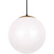 Abington 1 Light 14 inch Satin Brass Pendant Ceiling Light