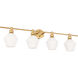 Rochester 4 Light 38 inch Brass Wall sconce Wall Light