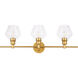 Rochester 3 Light 28 inch Brass Wall sconce Wall Light